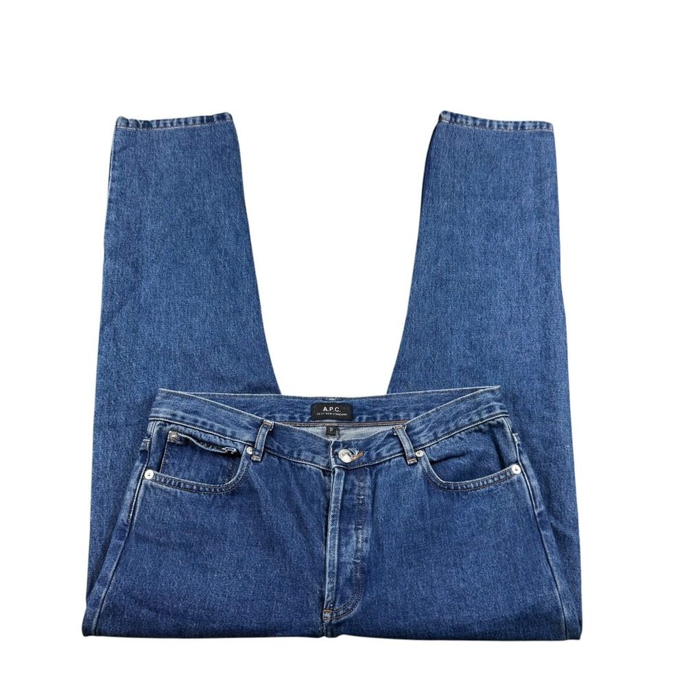 A.P.C. Petit New Standard Mens Tapered Blue Button Fly Jeans 31x26